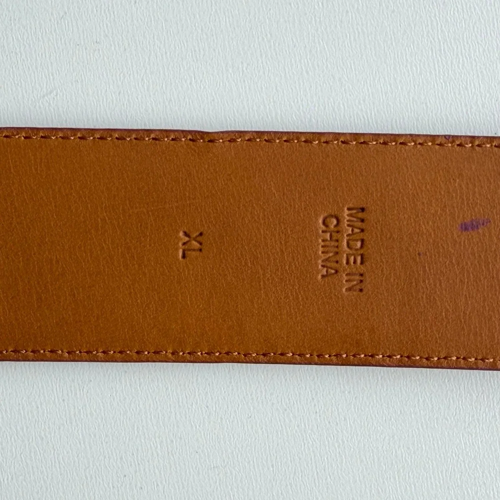 Lauren Ralph Lauren Italian Leather Belt Womens XL Purple Croc Embossed Vintage